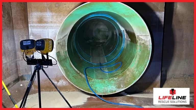 confined space tunnel and lights for safety