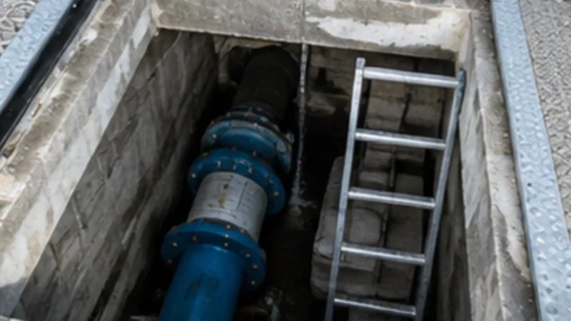 An entrance to a confined space for inspection